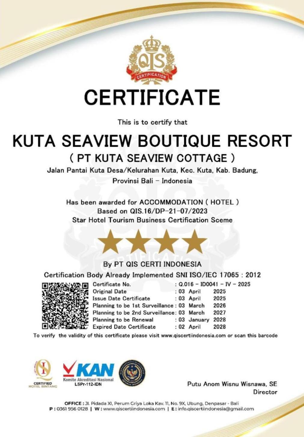 Resort Kuta Seaview Boutique 4*